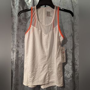 Lucky in Love Racerback Tank Top Small White NWT